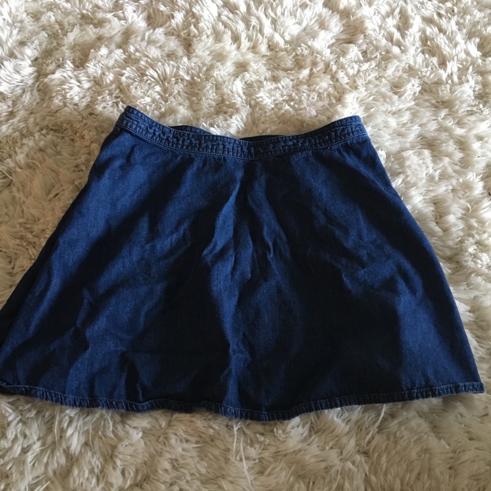 Flowy denim mini skirt
